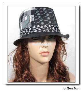 NEW GIFT Jack Skellington Pattern Style COOL Quality Bucket Fedora Hat 