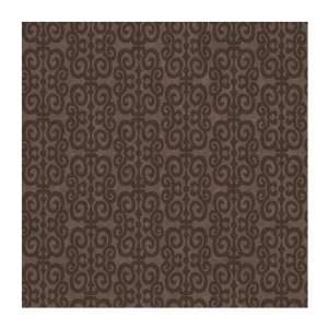   Color Expressions Scroll Wallpaper, Dark Chocolate
