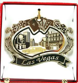 Las Vegas Strip Christmas Ornament Casinos Limo Cards  