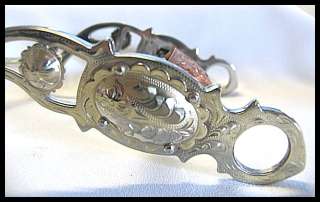 Spanish Style Silver Show Bit w/Oval Concho & Copper Hood & Roller 5 