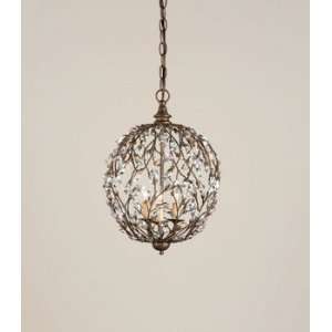   Company 9652 3 Light Crystal Bud Sphere Chandelier, Cupertino Finish