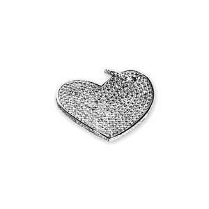  Chandi Court Sterling Silver Heart Shaped Pendant with CZ 