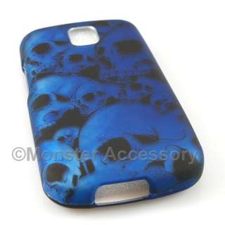 Blue Skulls Hard Case Cover LG Optimus T Accessory  