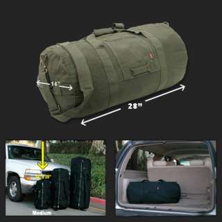 Military Style Heavyweight Duffle Bag Sz MED  2 Colors  