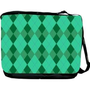  Rikki KnightTM Green Multi Color Argyle Design Messenger Bag   Book 