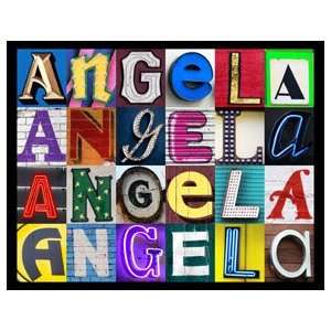  ANGELA Personalized Name Poster Using Sign Letters 