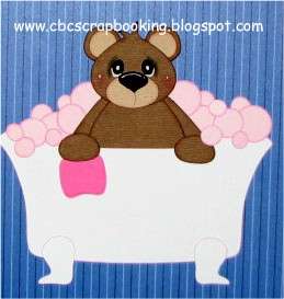   Baby Girl Bath paper piecing set for scrapbook pages CBC TSPD  
