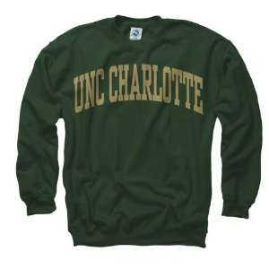  UNC Charlotte 49ers Green Arch Crewneck Sweatshirt Sports 