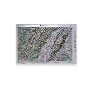 American Educational NJ176 Virginia Charlottesville Map without Frame 
