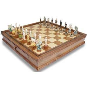  Pearl Harbor Theme Chess Set with Walnut Case Toys 
