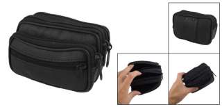 Black Zipper Waist Wallet Purse Belt Bag for Cell Phone  