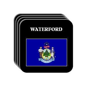 US State Flag   WATERFORD, Maine (ME) Set of 4 Mini Mousepad Coasters