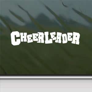  Cheerleader White Sticker Car Laptop Vinyl Window White Decal 