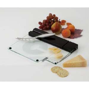  Glass Cheese Board With Knife And Cutter