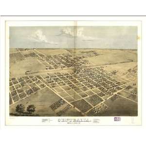  Historic Centralia, Illinois, c. 1867 (M) Panoramic Map 