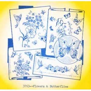   Flowers & Butterflies by Aunt Marthas 3763 Arts, Crafts & Sewing