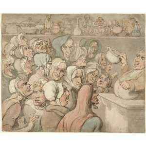  Hand Made Oil Reproduction   Thomas Rowlandson   24 x 20 