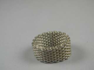   Tiffany & Co. Sterling Silver Somerset Mesh Ring Size 8  