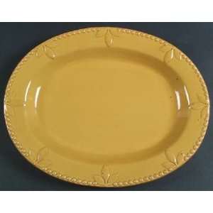   Sorrento Wheat (Gold) Oval Serving Platter, Fine China Dinnerware