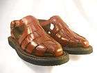 UGG Frankston Mens Brown Cognac Leather Sandal Size 9 US NEW AUTHENTIC 