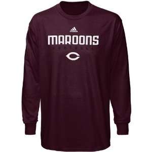  adidas Chicago Maroons Maroon Sideline Long Sleeve T shirt 