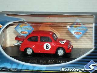 Solido Fiat 600 Abarth Racing # 6 Diecast 1/43 #4590  