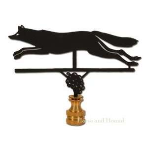  Weathervane Fox Lamp Finial   Black