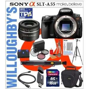  Sony Alpha DSLR SLT A55 16.2MP Digital Camera (Body) + Sony 