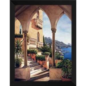  Elizabeth Wright FRAMED Art 28x36 Palazzo On Amalfi 