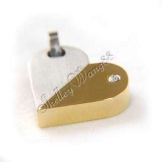 PCS 316L Steel Golden/Silve Heart Pendant Changeable  