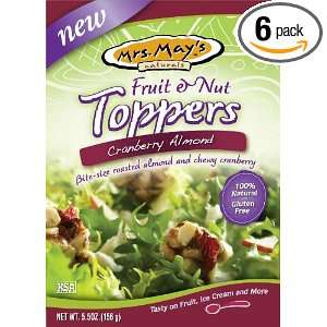 Mrs. Mays Fruit and Nut Toppers, Cranberry Almond, 4 Ounce (Pack of 6 