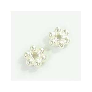   Sterling Silver Daisy Round Spacer Bead 3.5mm Arts, Crafts & Sewing