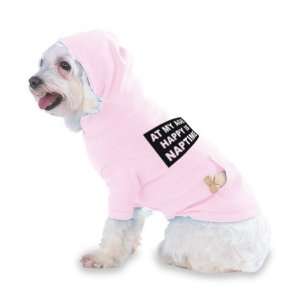  AGE HAPPY IS NAPTIME Hooded (Hoody) T Shirt with pocket for your Dog 
