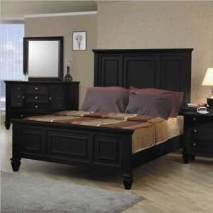  201321KW Coaster Sandy Beach Classic Panel Bed in Black 
