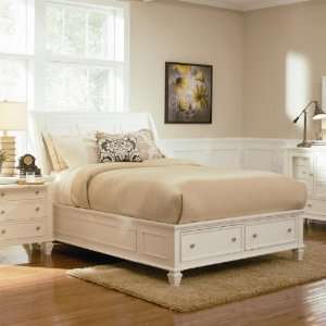  Sandy Beach King Sleigh Bed with Footboard Storage