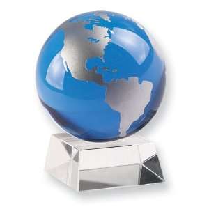  Badash Crystal 4.5in Blue Globe Award Jewelry