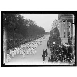   OF BUILDING. NURSES PARADE AND MOTOR CORPS 1917