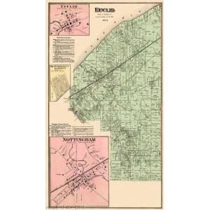 EUCLID TOWNSHIP OHIO (OH) LANDOWNER MAP MAKER UNKNOWN 1874  