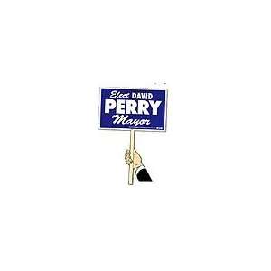  Min Qty 50 Rally Signs, with Sticks, 12 1/4 in. x 19 1/4 