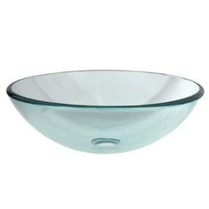   of Design EDVSPCC1 Temper Glass Vessel Sink, Crystal