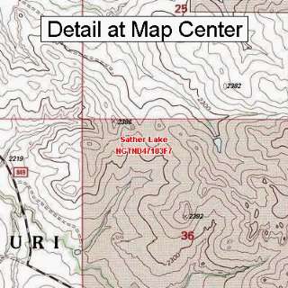 USGS Topographic Quadrangle Map   Sather Lake, North Dakota (Folded 
