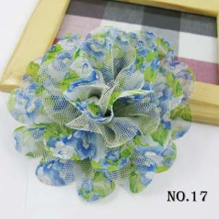 6color/lot Chiffon Hair Flower clips bow fascinator D  