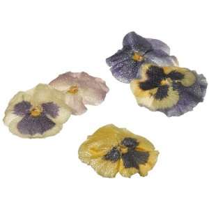 SweetDust Sterling Silver Pansies, 5 Count Box