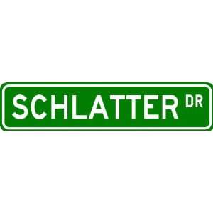 SCHLATTER Street Sign ~ Personalized Family Lastname Sign ~ Gameroom 