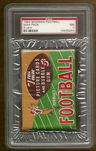1954 BOWMAN FOOTBALL 5 CENT WAX PACK PSA 7 ONLY 2 GRADED  