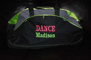   Monogrammed Duffel Bag Gym Dance Cheer Embroidered Medium Bag Dance