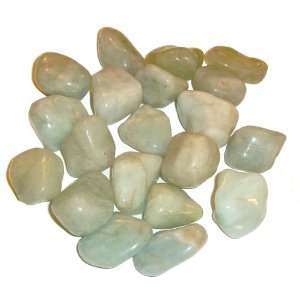   XL Aquamarine Tumbled Stone   Abundance Heart Healing Crystal Energy