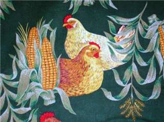 New Chicken Rooster Chicks Corn Country Farm Fabric BTY  