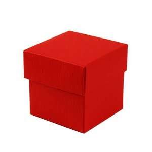 Seta Rosso   Passion Red Favor Boxes   Square Box with Lid 