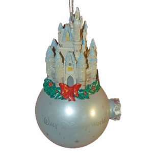  Walt Disney World Castle on Ball Ornament Clear